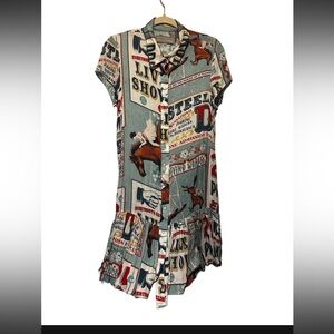 Double D Ranch Traveling Show collection dress with a cowgirl/rodeo size M